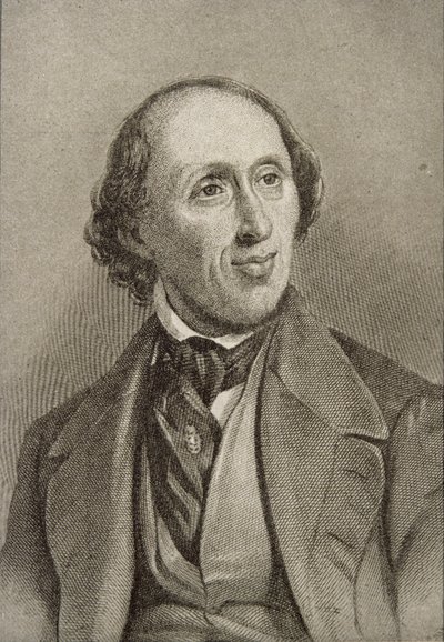 Hans Christian Andersen (1805-75) autorstwa English School
