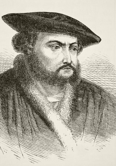Hans Holbein Młodszy, z książki „The National and Domestic History of England” Williama Hickmana Smitha Aubreya (1858-1916) opublikowanej w Londynie ok. 1890 r. autorstwa English School