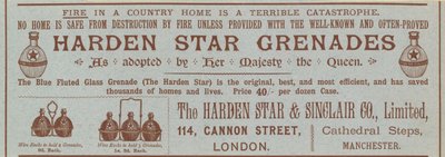 Granaty Harden Star, reklama autorstwa English School