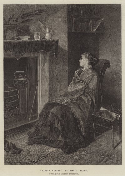 Ledwo zarobione (grawerowanie) autorstwa English School