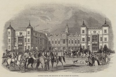 Hatfield House, rezydencja markiza Salisbury (rycina) autorstwa English School