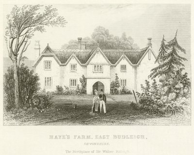 Farma Haye, East Budleigh, Devonshire (grawerowanie) autorstwa English School