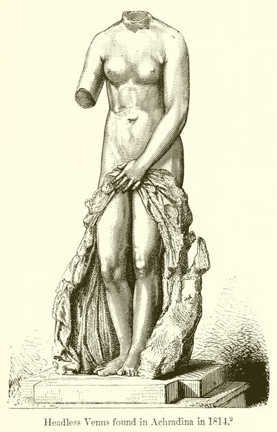 Bezgłowa Wenus znaleziona w Achradinie w 1814 r. autorstwa English School