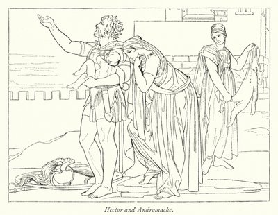Hektor i Andromacha (lito) autorstwa English School