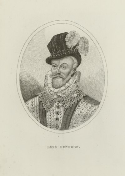 Henry Carey, Lord Hunsdon (grawerowanie) autorstwa English School