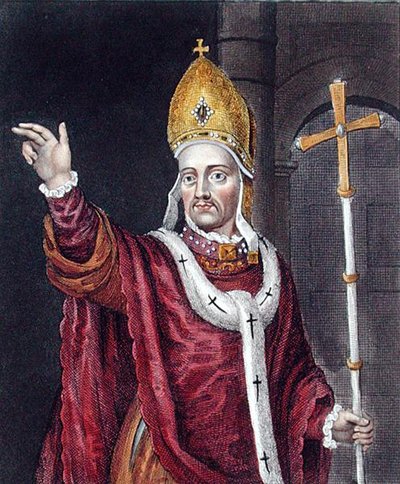 Henry Chichely (ok. 1362-1443), po obrazie w Galerii Bodleian (litografia kolorowa) autorstwa English School