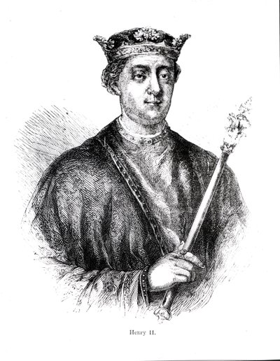 Henryk II (1133-89) (rycina) (zdjęcie Bundu) autorstwa English School