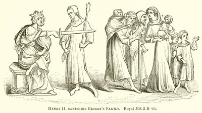 Henryk II wygnał rodzinę Beckets autorstwa English School