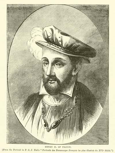 Henryk II Francji (grawerowanie) autorstwa English School