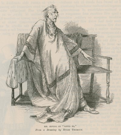 Henry Irving, aktor, w Ludwiku XI autorstwa English School