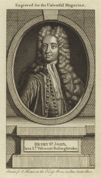 Henry St John, zmarły lord wicehrabia Bolingbroke autorstwa English School