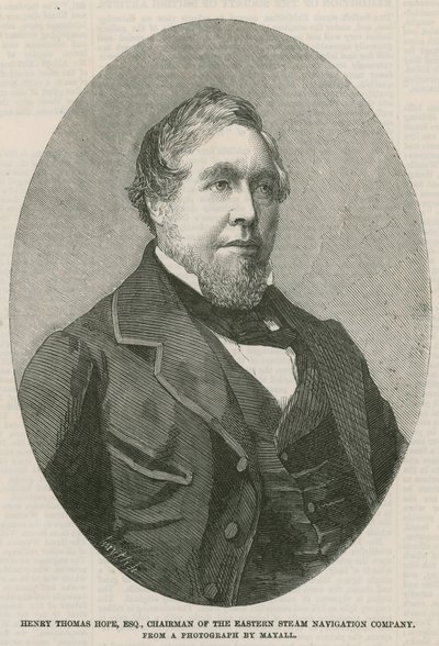 Henry Thomas Hope, prezes Eastern Steam Navigation Company autorstwa English School