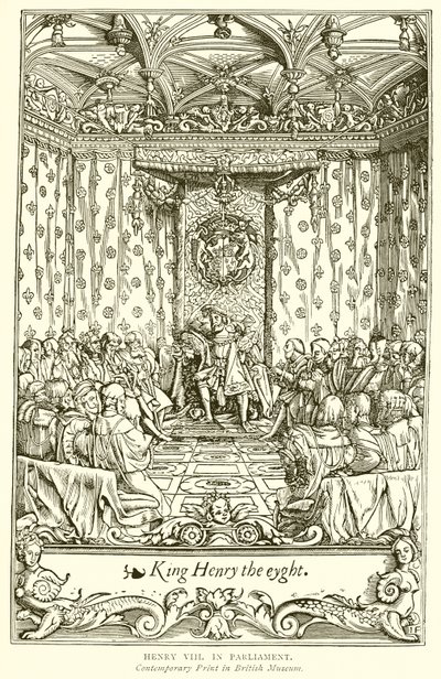 Henryk VIII w parlamencie autorstwa English School