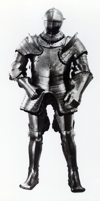Zbroja polowa i przechylna Henryka VIII, 1540 (metalowa) autorstwa English School