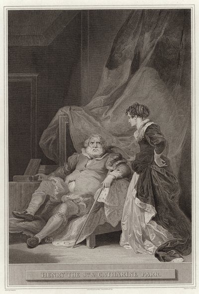 Henryk VIII i Catharine Parr autorstwa English School