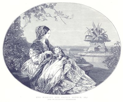 Jej Wysokość i Książę Artur, 1850 autorstwa English School