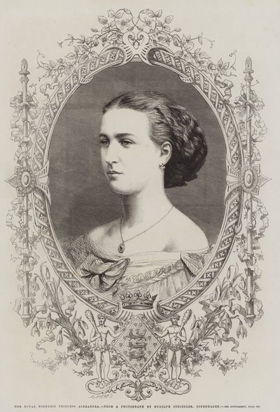 Jej Królewska Wysokość Księżniczka Alexandra (grafika) autorstwa English School