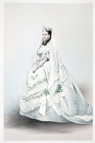 Jej Królewska Wysokość Księżniczka Alexandra Caroline z Danii, z Memoriału małżeństwa Edwarda VII i Aleksandry z Danii, wyd. 1864 autorstwa English School