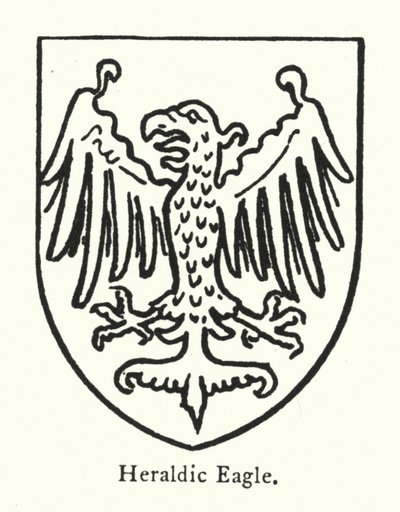 Orzeł heraldyczny (rycina) autorstwa English School