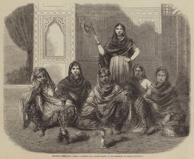 Hindoo samice (grawerowanie) autorstwa English School
