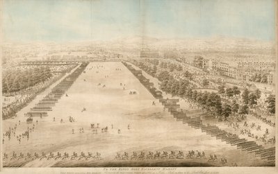 Jego Wysokość dokonuje przeglądu Korpusu Ochotniczego zgromadzonego w Hyde Parku na cześć Urodzin, 4 czerwca 1799 r. autorstwa English School