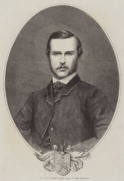 Jego Królewska Wysokość Książę Ludwik Hesji-Darmstadt (rycina) autorstwa English School