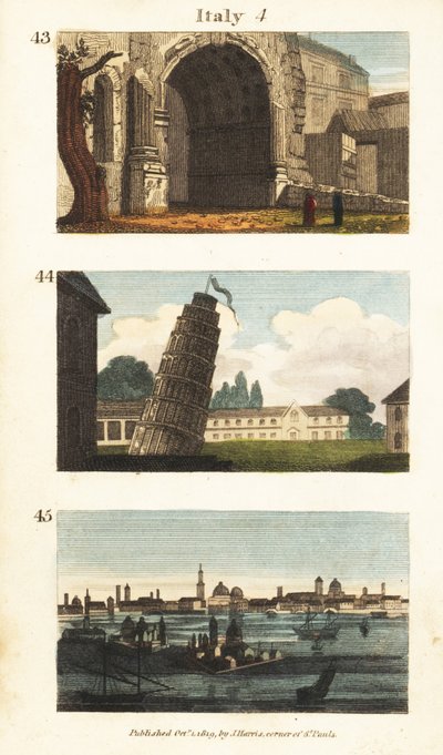 Historyczne widoki Włoch autorstwa English School