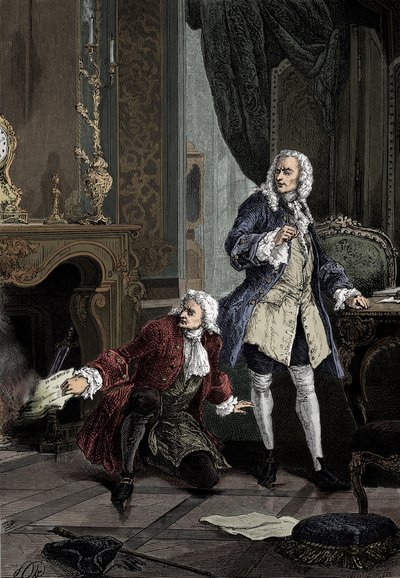 Henault i Voltaire autorstwa English School