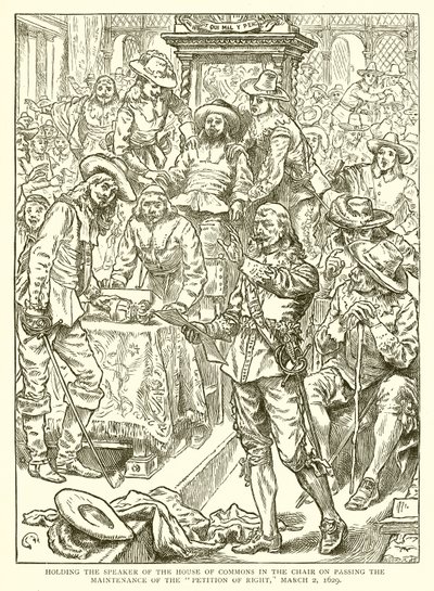 Przewodnictwo Przewodniczącego Izby Gmin po uchwaleniu podtrzymania petycji prawicy, 2 marca 1629 r. autorstwa English School