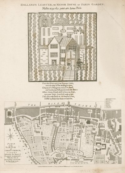 Hollands Leaguer lub Manor House of Paris Garden, Christ Church, Surrey autorstwa English School