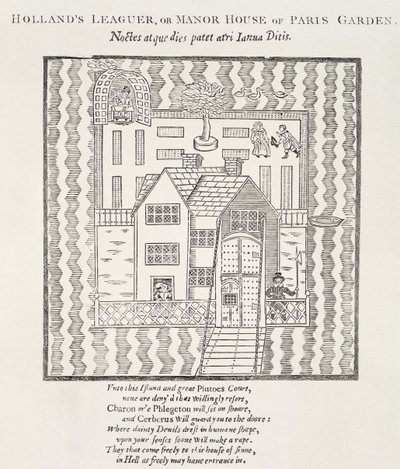 Hollands Leaguer lub Manor House z Paris Garden, Southwark, Londyn autorstwa English School