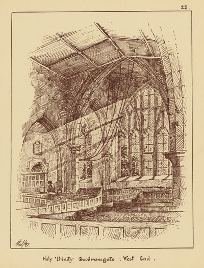 Holy Trinity Goodramgate, West End (litografia) autorstwa English School