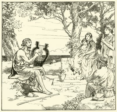 Homer (atrament na papierze) autorstwa English School