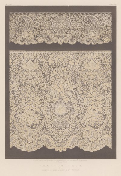 Honiton Lace autorstwa panów Howell James and Co, Londyn autorstwa English School