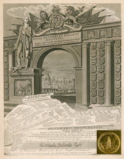 Honorowe członkostwo Royal Jennerian Society autorstwa English School
