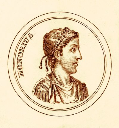 Honorius, ilustracja z The Universal Historical Dictionary autorstwa George