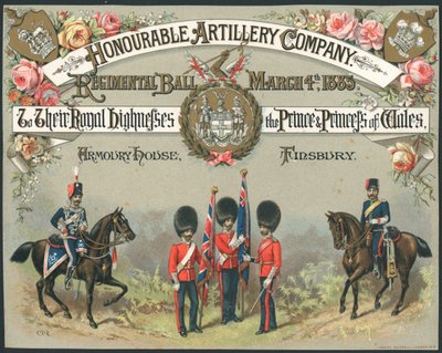 Honorowa Kompania Artylerii, Bal Pułkowy, 4 marca 1885 autorstwa English School