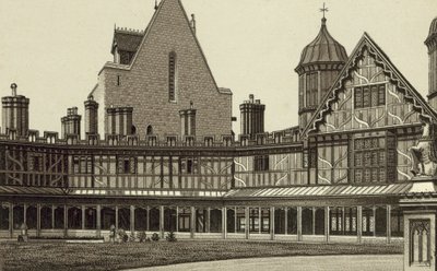 Horseshoe Cloisters, Windsor Castle (Lithografie) von English School
