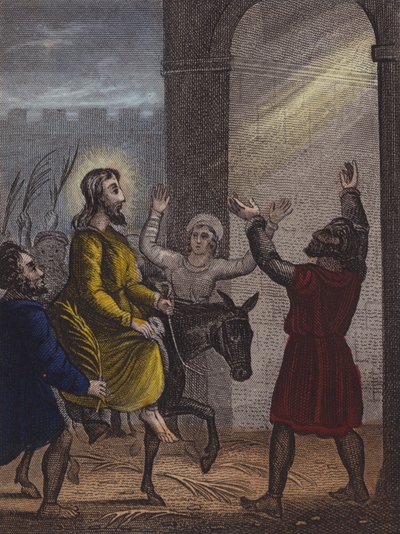 Hosanna Synowi Bożemu... (kolorowy grawerunek) autorstwa English School