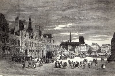 Hotel de Ville, Paryż, 1847 autorstwa English School