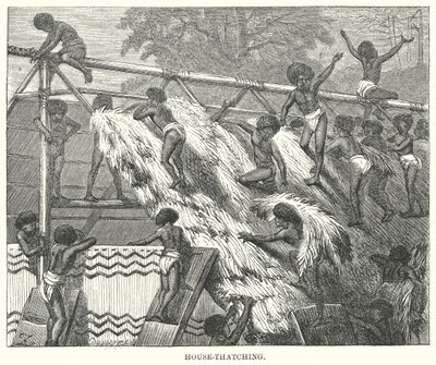 House-Thatching (grawerowanie) autorstwa English School