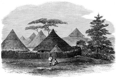 Dom przy Magdali, z Wyprawy Brytyjskiej do Abisynii, 1868 autorstwa English School