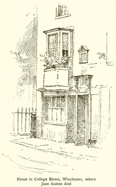 Dom przy College Street w Winchester, gdzie zmarła Jane Austen autorstwa English School