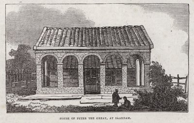 Dom Piotra Wielkiego, Saardam (grawerowanie) autorstwa English School