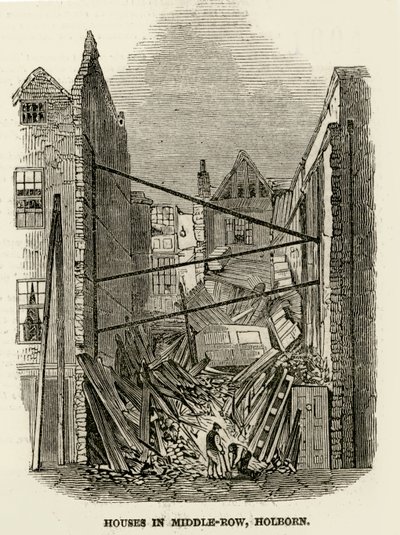 Domy w Middle-Row Holborn autorstwa English School