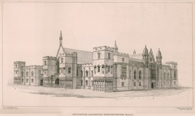 Budynki Parlamentu: Budynki przylegające do Westminster Hall autorstwa English School