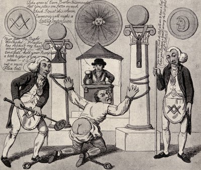 How to Make a Mason, 1800, z „Masona”, Eugena Lennhoffa, opublikowanego 1932 autorstwa English School