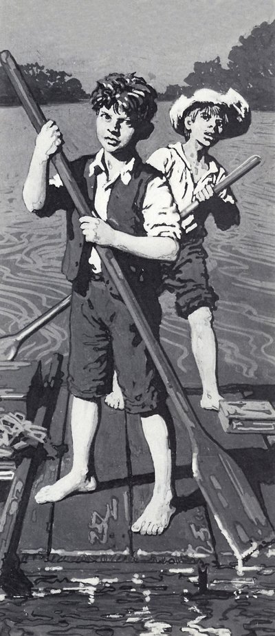 Huckleberry Finn i Tomek Sawyer autorstwa English School