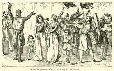 Hugh de Moreville i śluby czapli autorstwa English School
