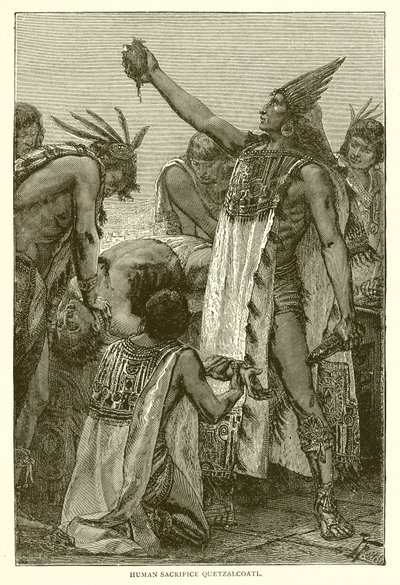Ofiara ludzka Quetzalcoatl autorstwa English School